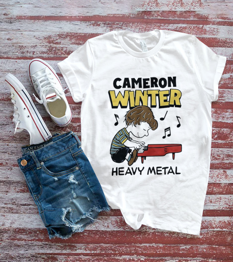 Cameron Winter Heavy Metal Schroeder Peanuts Comic Piano T-Shirt