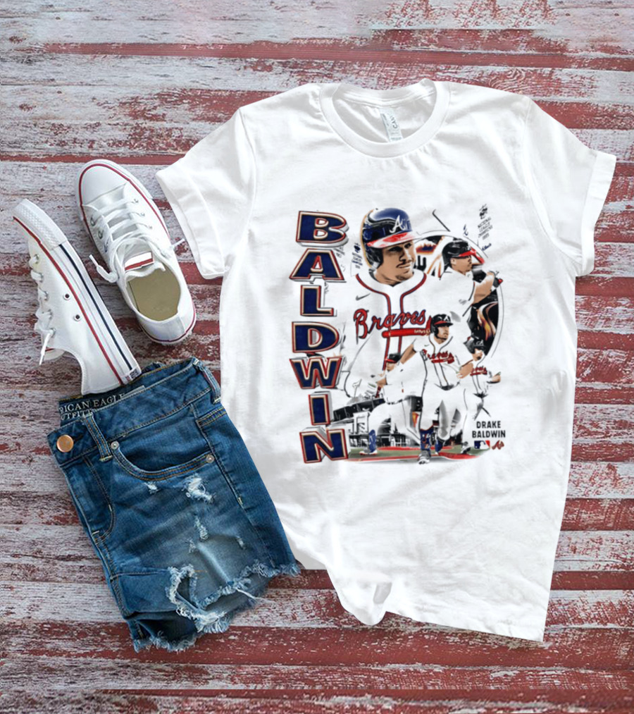 Atlanta Braves Baldwin 90s Bootleg Collage T-Shirt