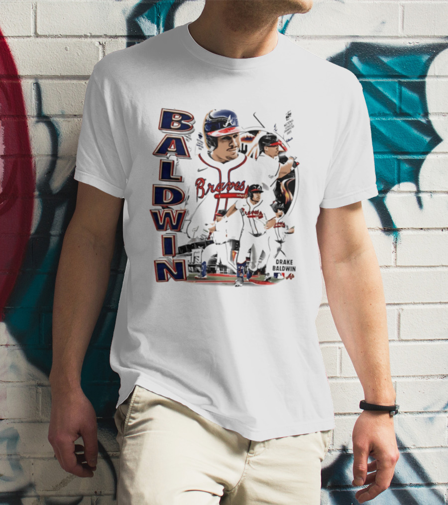 Atlanta Braves Baldwin 90s Bootleg Collage T-Shirt