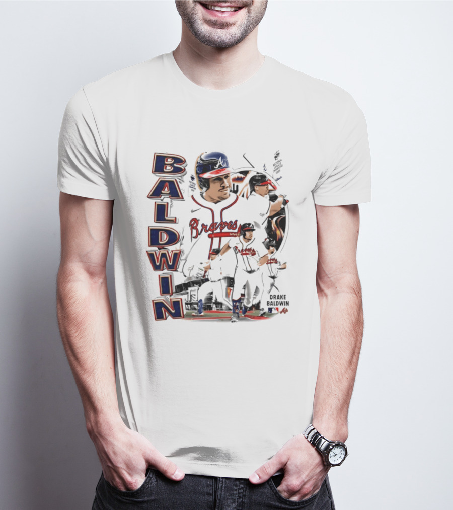 Atlanta Braves Baldwin 90s Bootleg Collage T-Shirt