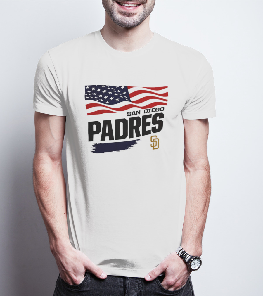 San Diego Padres American Flag SD T-Shirt