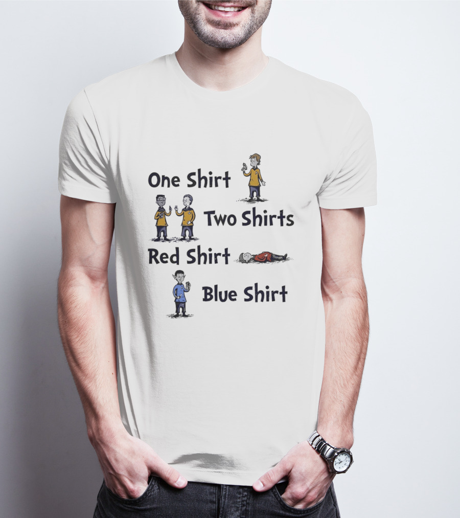 One Shirt Two Shirts Red Shirt Blue Meme T-Shirt