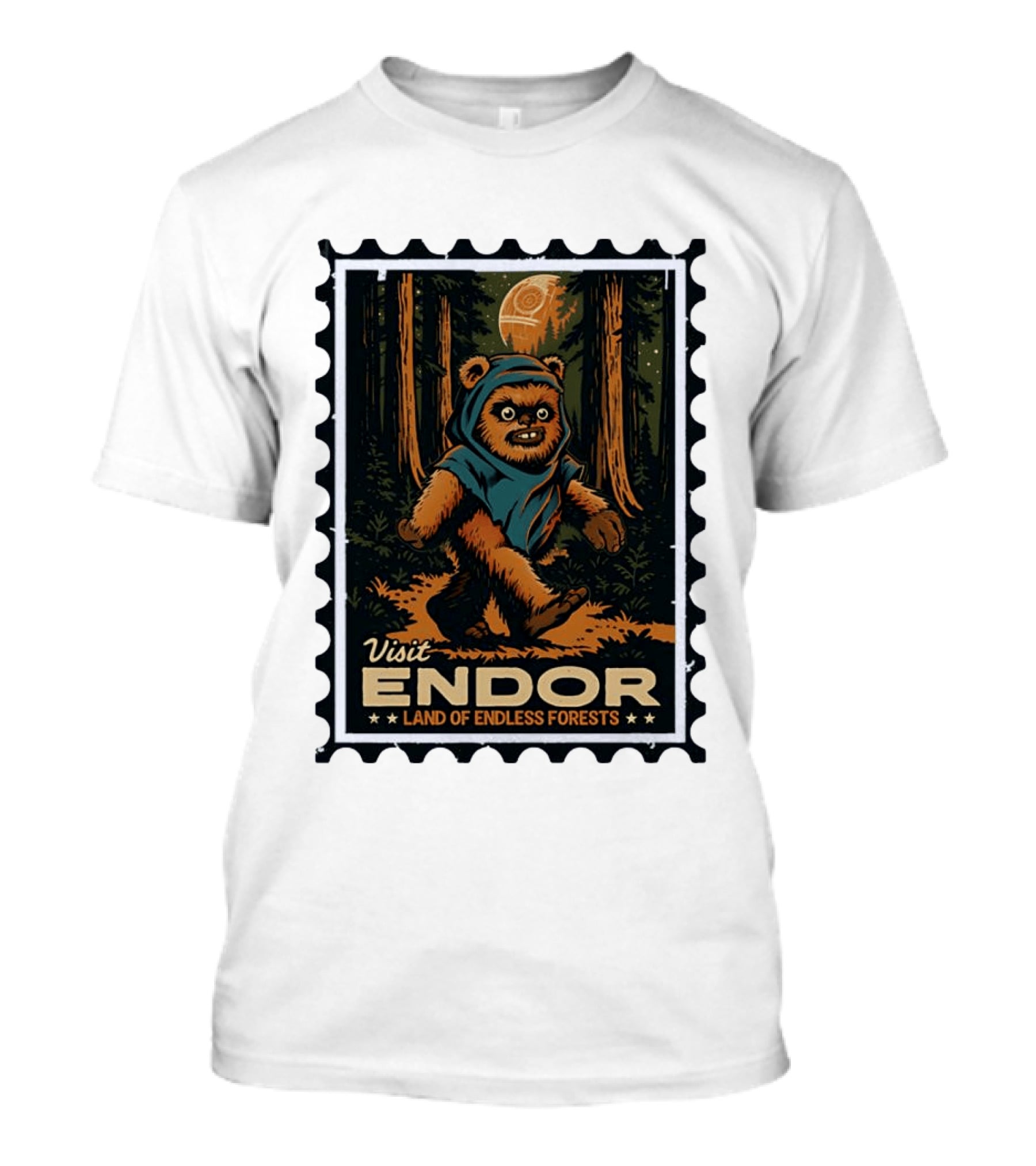 Visit Endor Land Of Endless Forests Ewok Moonlit Adventure T-Shirt