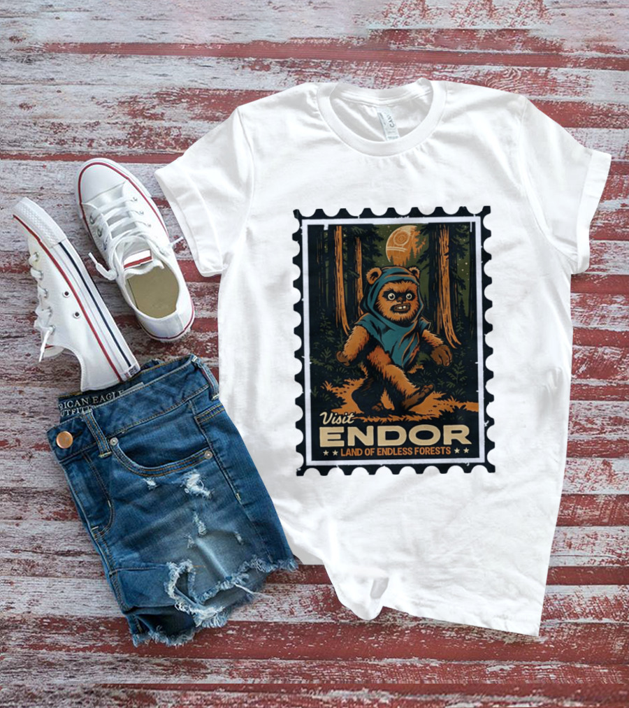 Visit Endor Land Of Endless Forests Ewok Moonlit Adventure T-Shirt