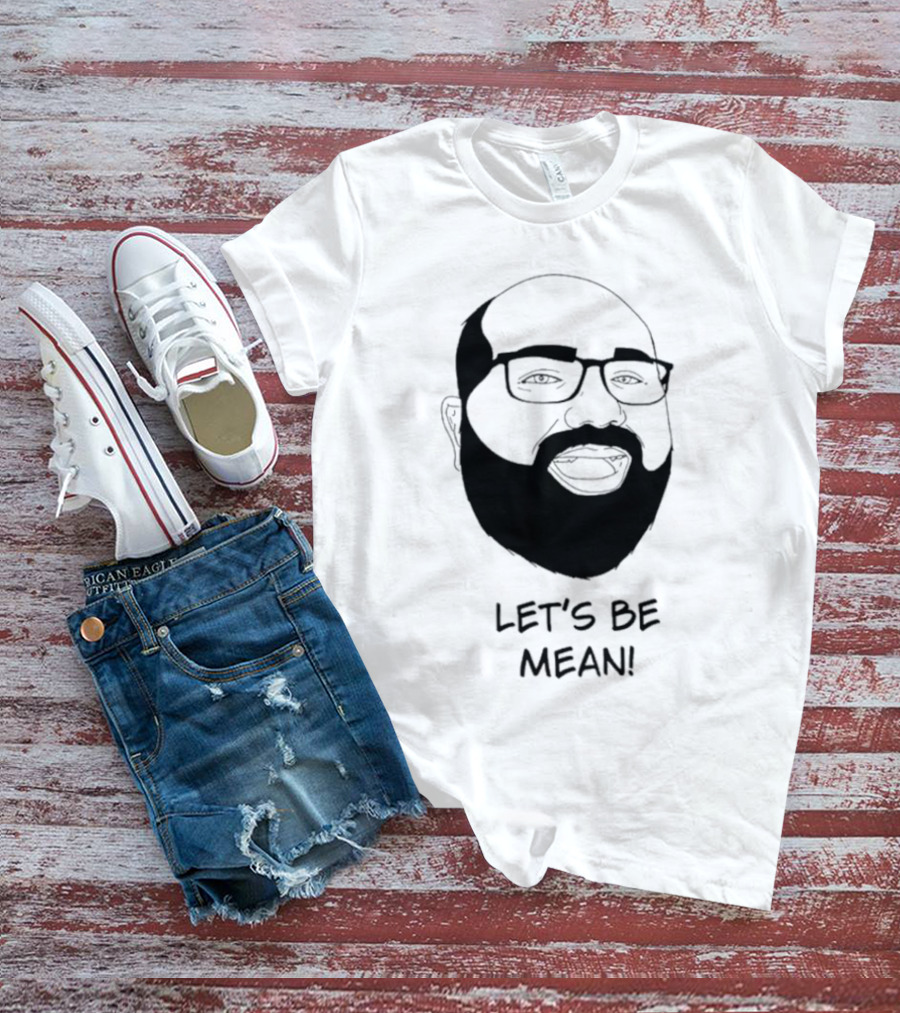 Vsauce Michael Stevens Let's Be Mean Text And Face T-Shirt