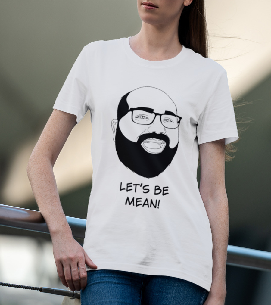 Vsauce Michael Stevens Let's Be Mean Text And Face T-Shirt