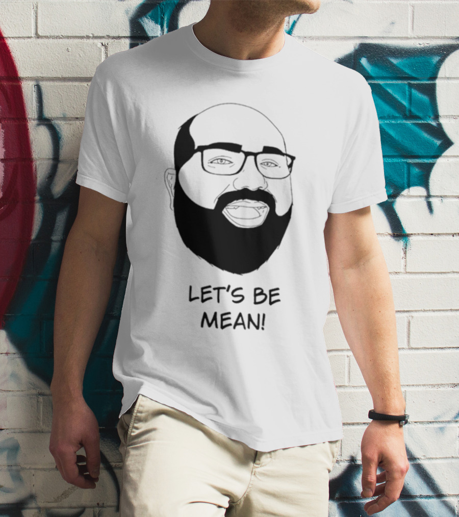 Vsauce Michael Stevens Let's Be Mean Text And Face T-Shirt