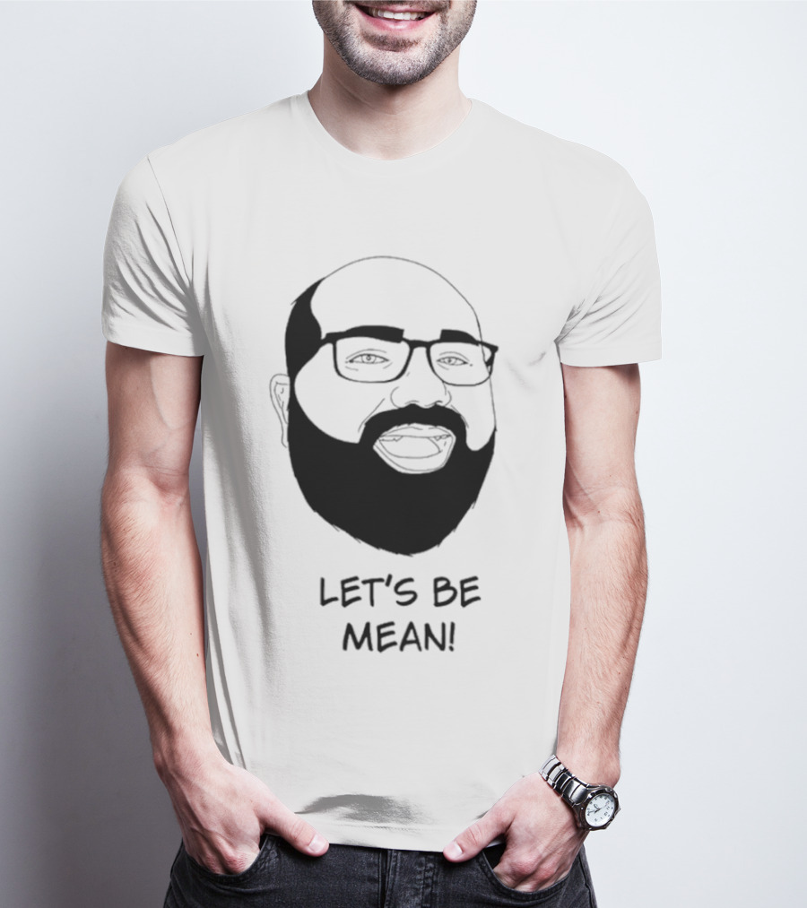 Vsauce Michael Stevens Let's Be Mean Text And Face T-Shirt