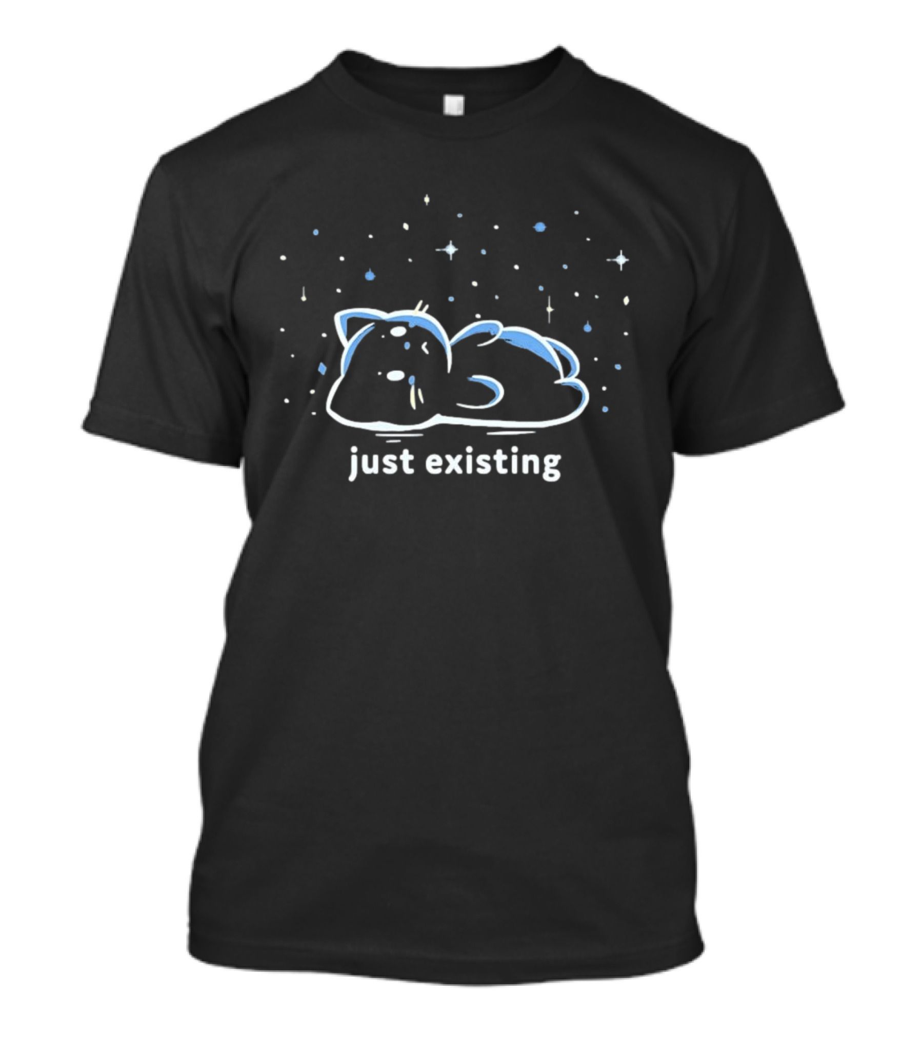 A Cat Just Existing Under The Stars T-Shirt