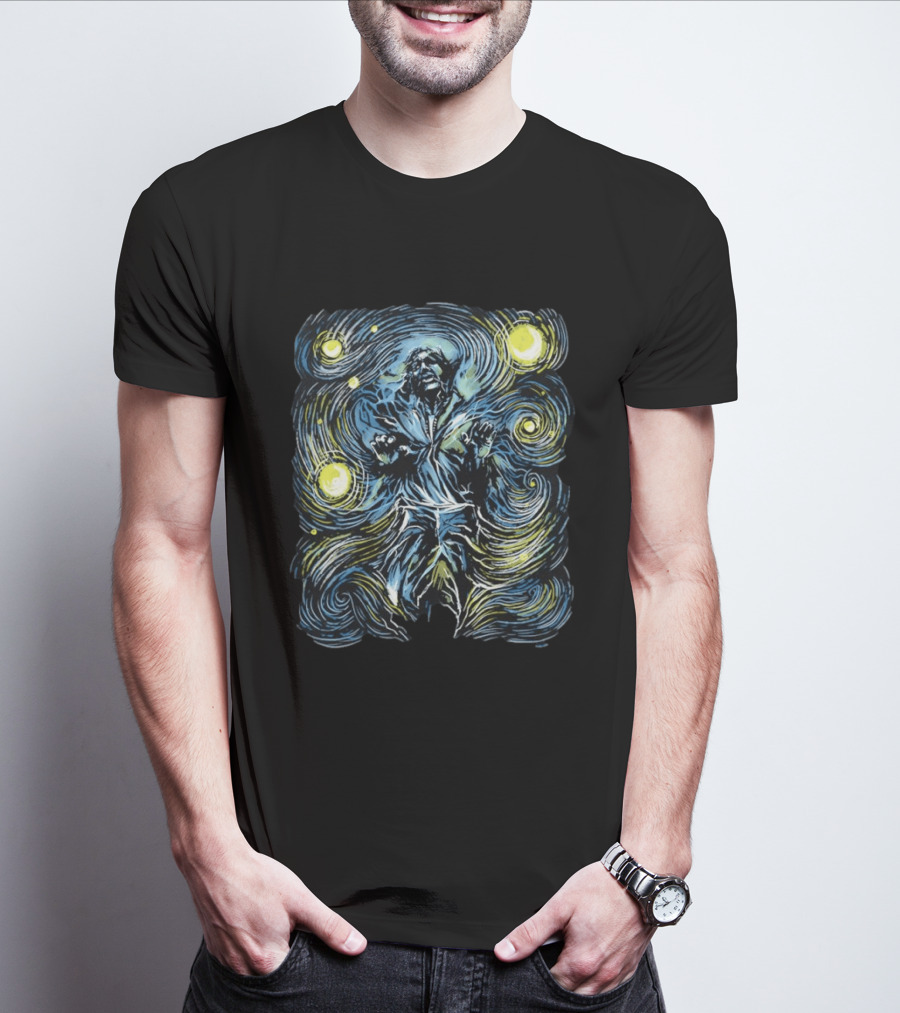 Starry Night Han Solo In Carbonite Van Gogh T-Shirt