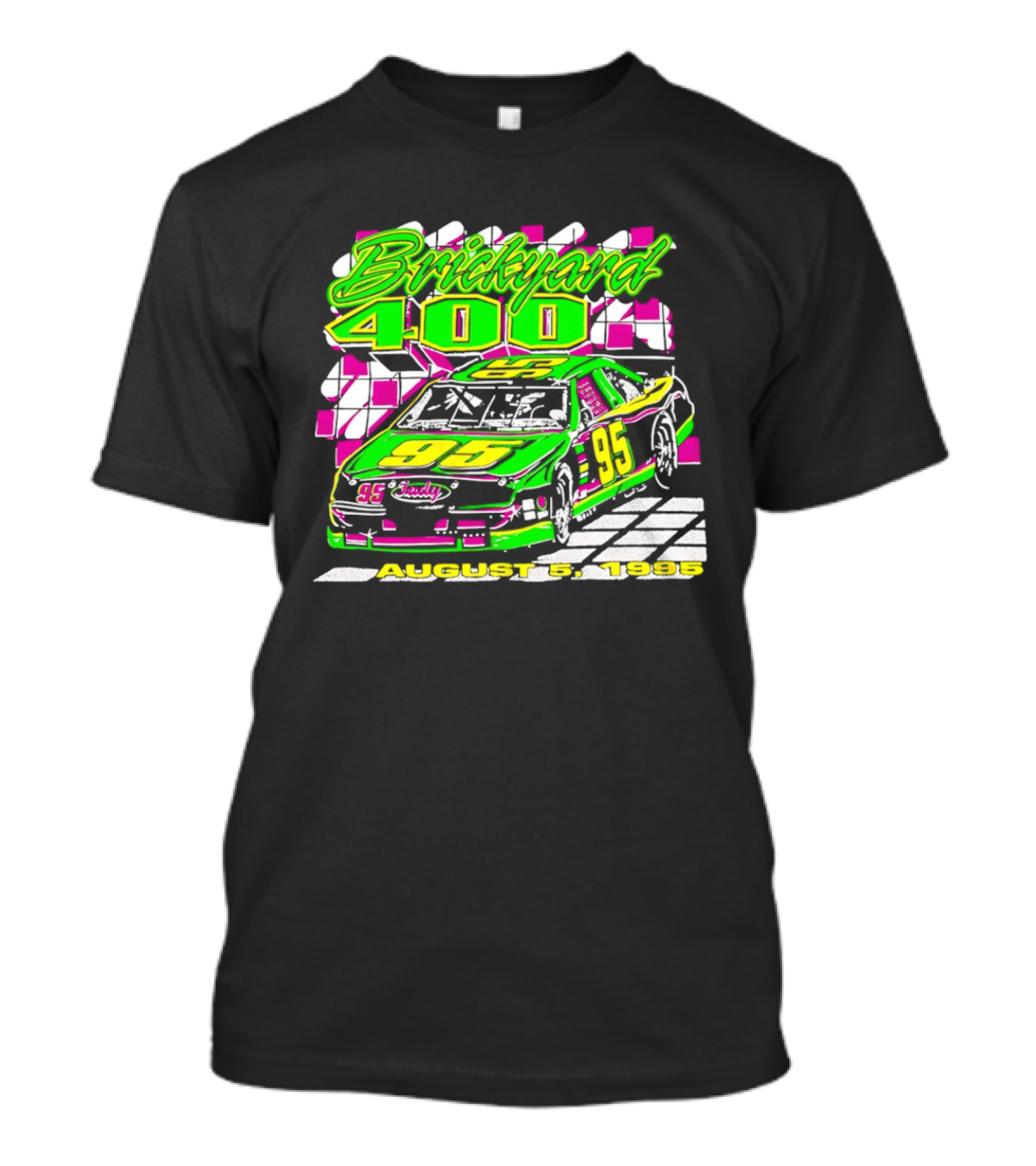 Brickyard 400 August 5 1995 Racing 95 Indy Checkerboard T-Shirt