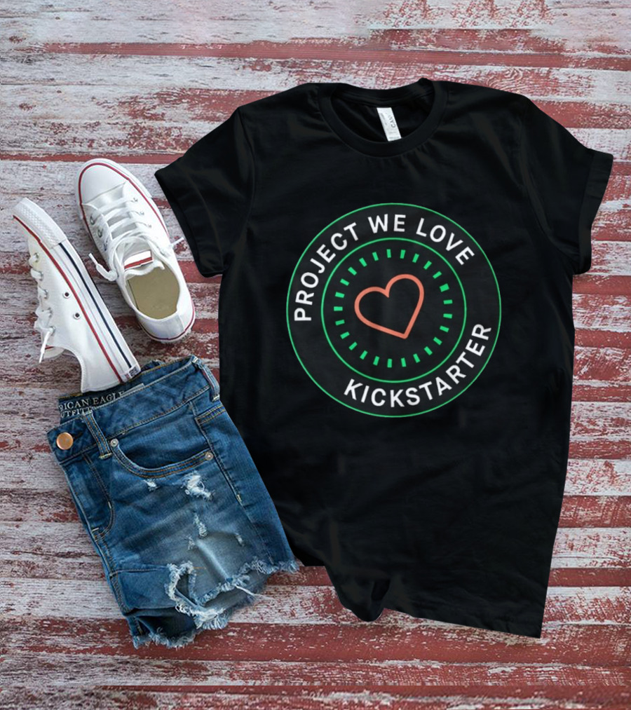 Project We Love Kickstarter Heart Badge Circular T-Shirt