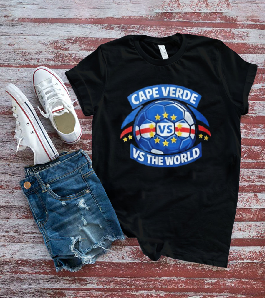 Cape Verde Football Vs The World Soccer Ball Stars T-Shirt