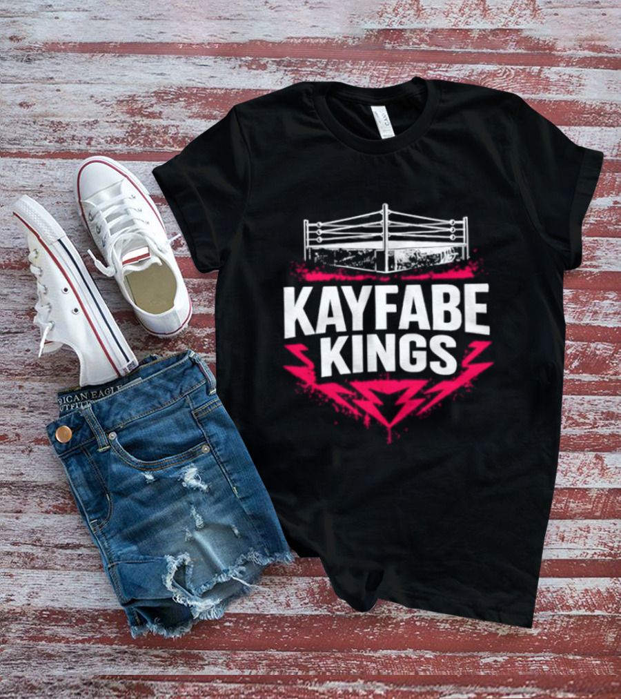 Kayfabe Kings Wrestling Ring WWE AEW Fans T-Shirt