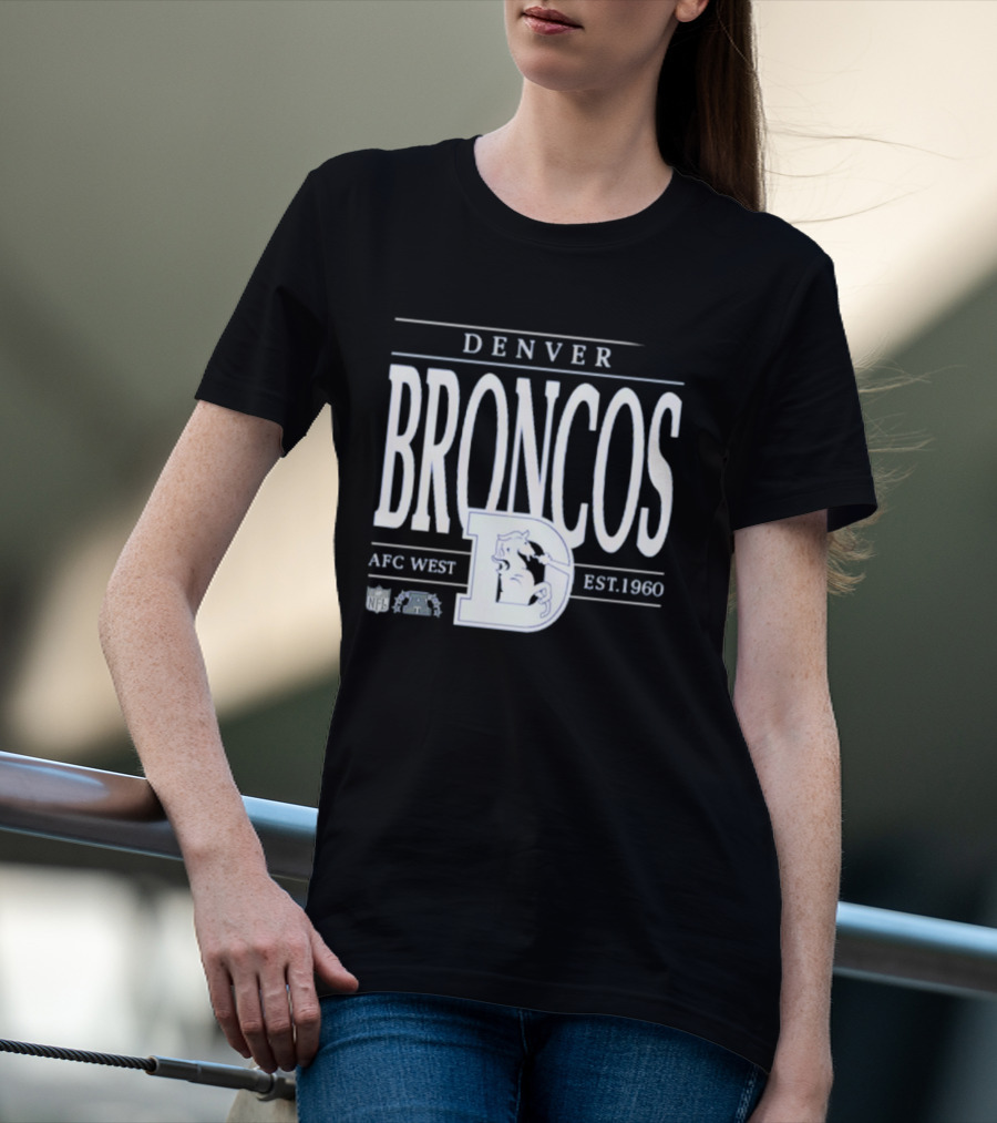 Denver Broncos AFC West Est 1960 NFL Football Retro D T-Shirt