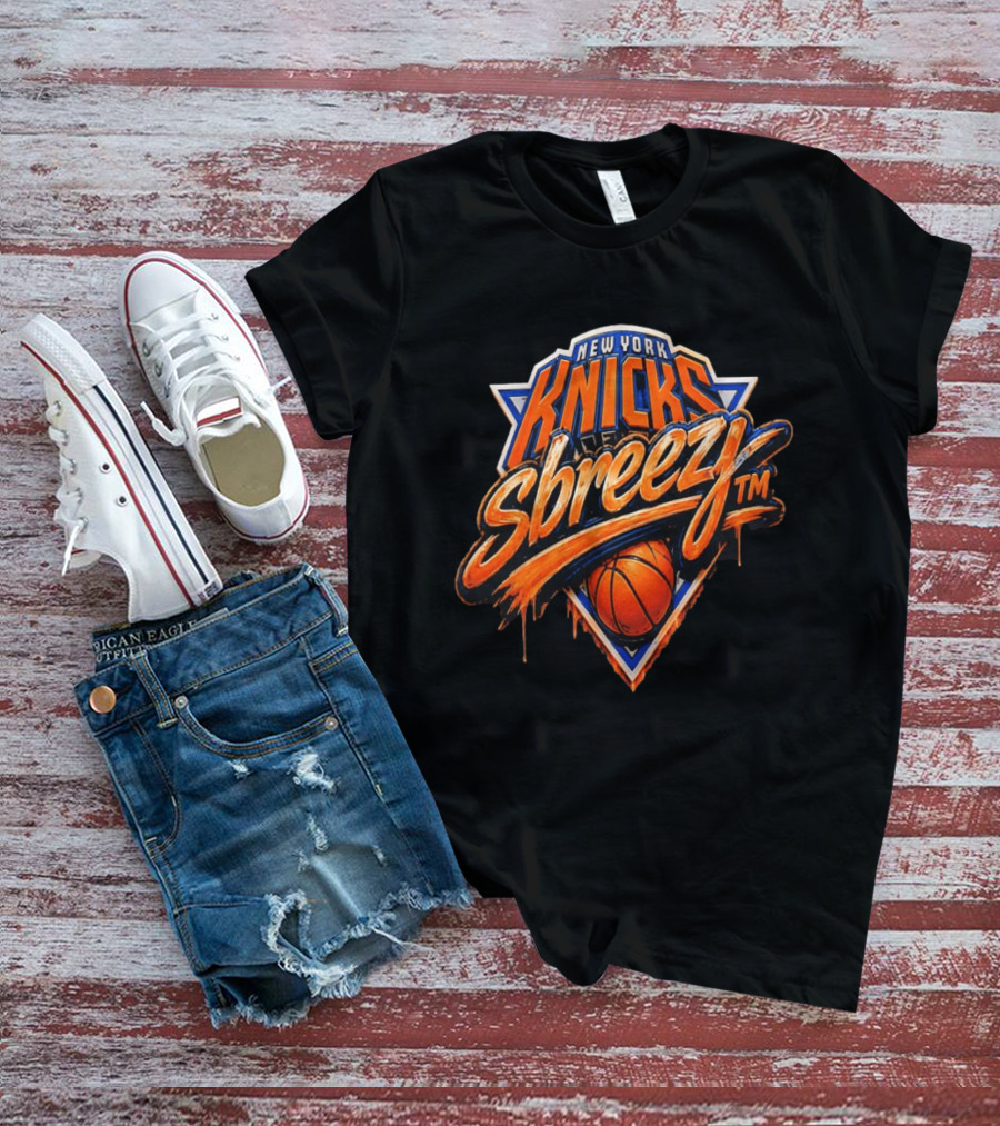 New York Knicks Sbreezy Basketball Triangle TM T-Shirt