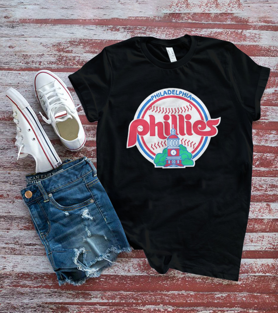 Philadelphia Phillies Independence Hall Baseball Team T-Shirt