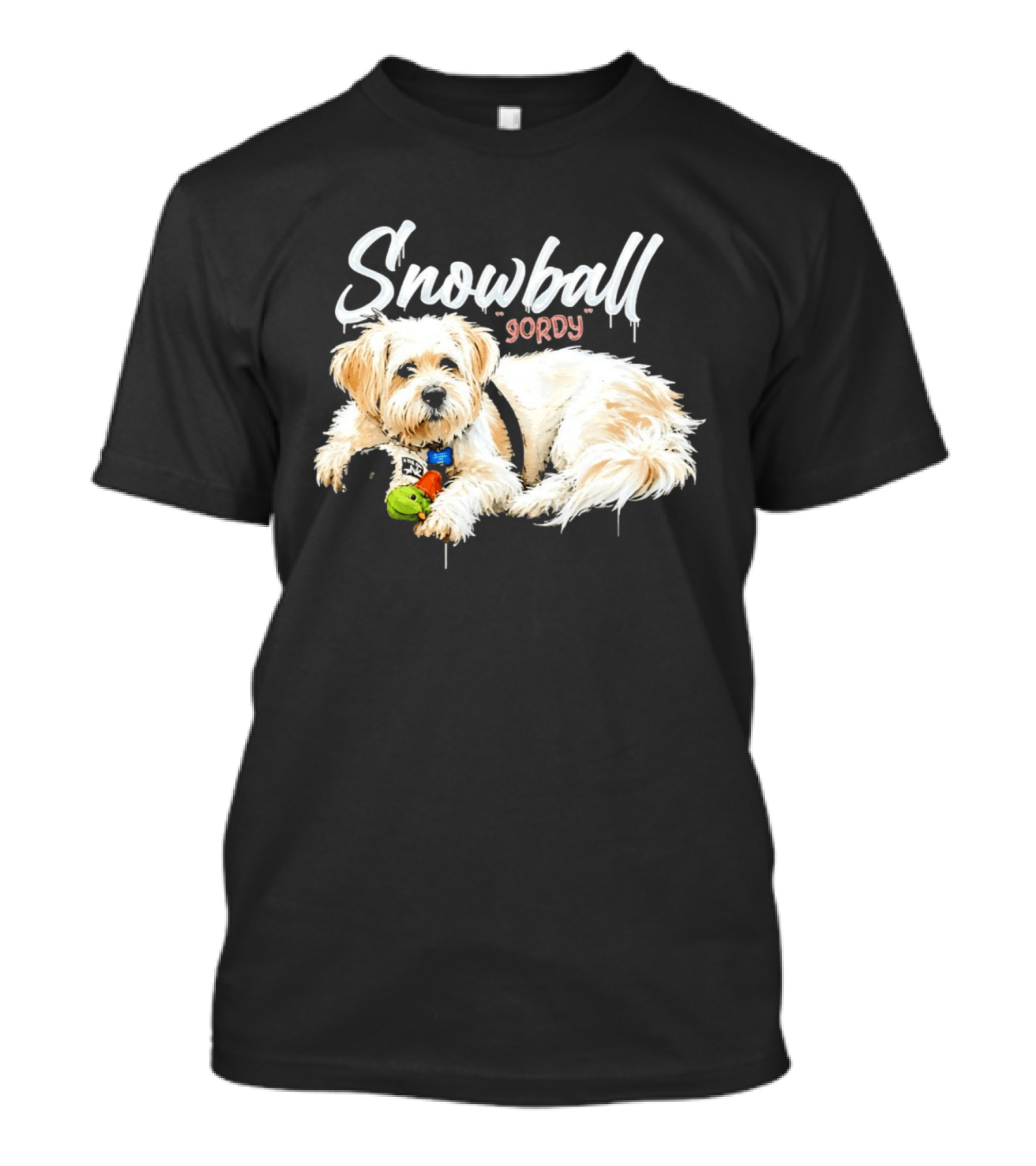 Snowball Gordy Dog With Playful Plush Toy T-Shirt