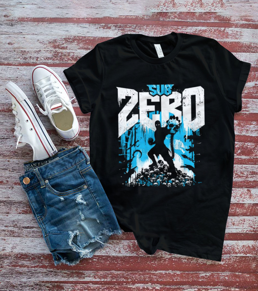 Mortal Kombat Sub Zero Ice Blue Silhouette And Freeze T-Shirt