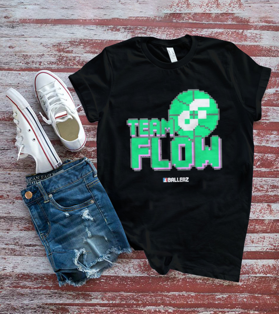 Team Flow Ballerz Pixel Basketball T-Shirt