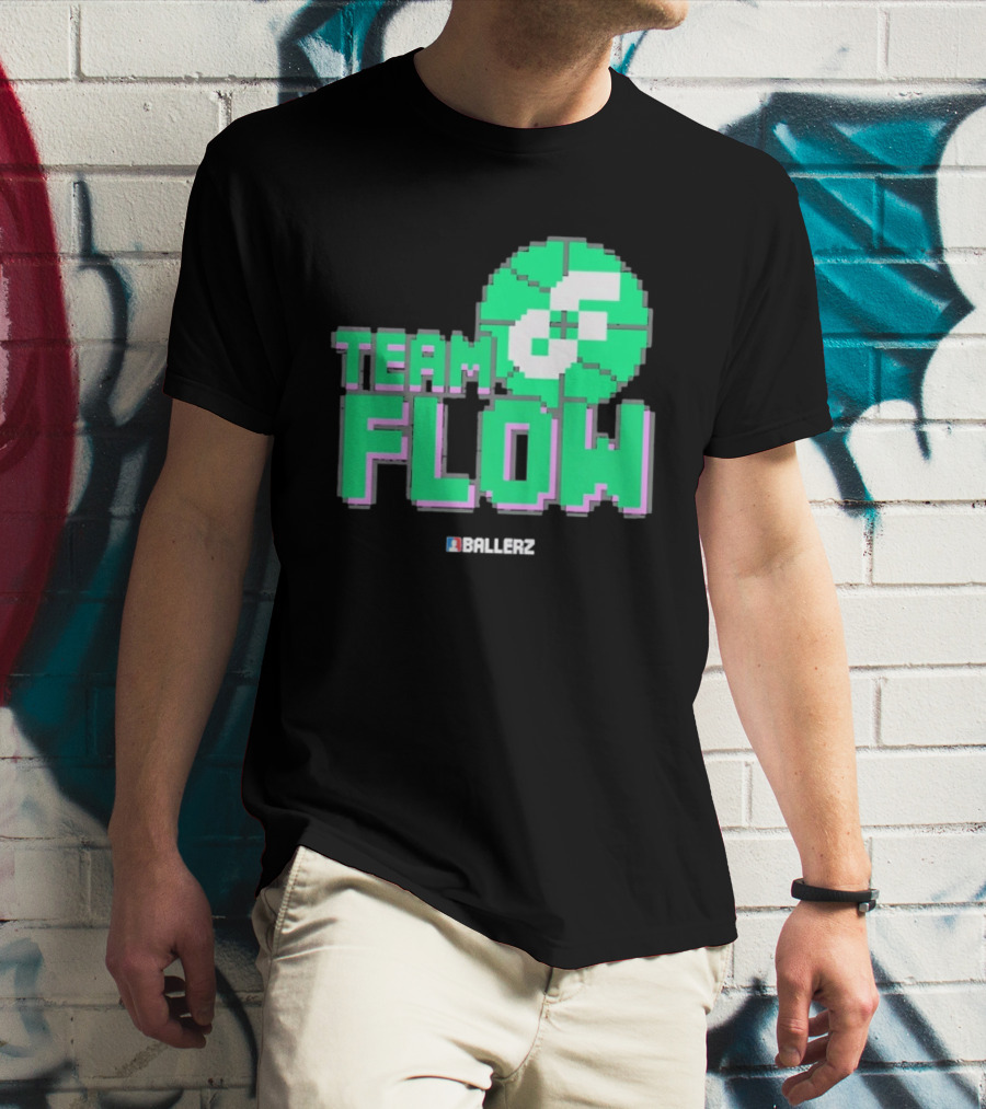 Team Flow Ballerz Pixel Basketball T-Shirt