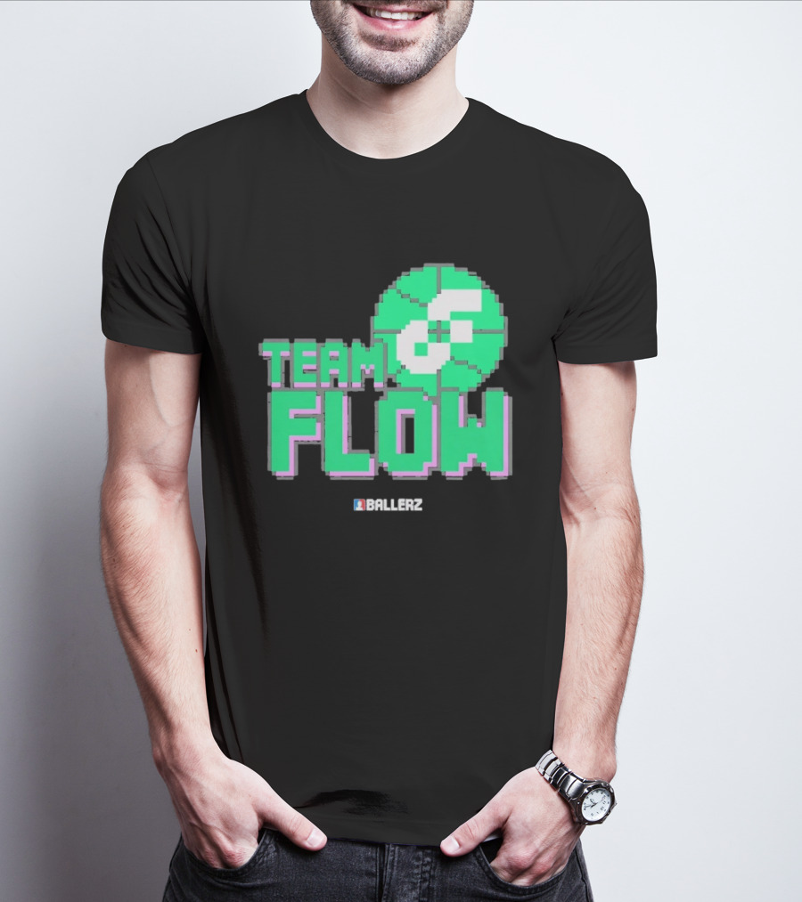 Team Flow Ballerz Pixel Basketball T-Shirt
