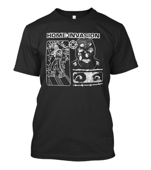 Home Invasion Drawing With Figure Target And Eyes T-Shirt