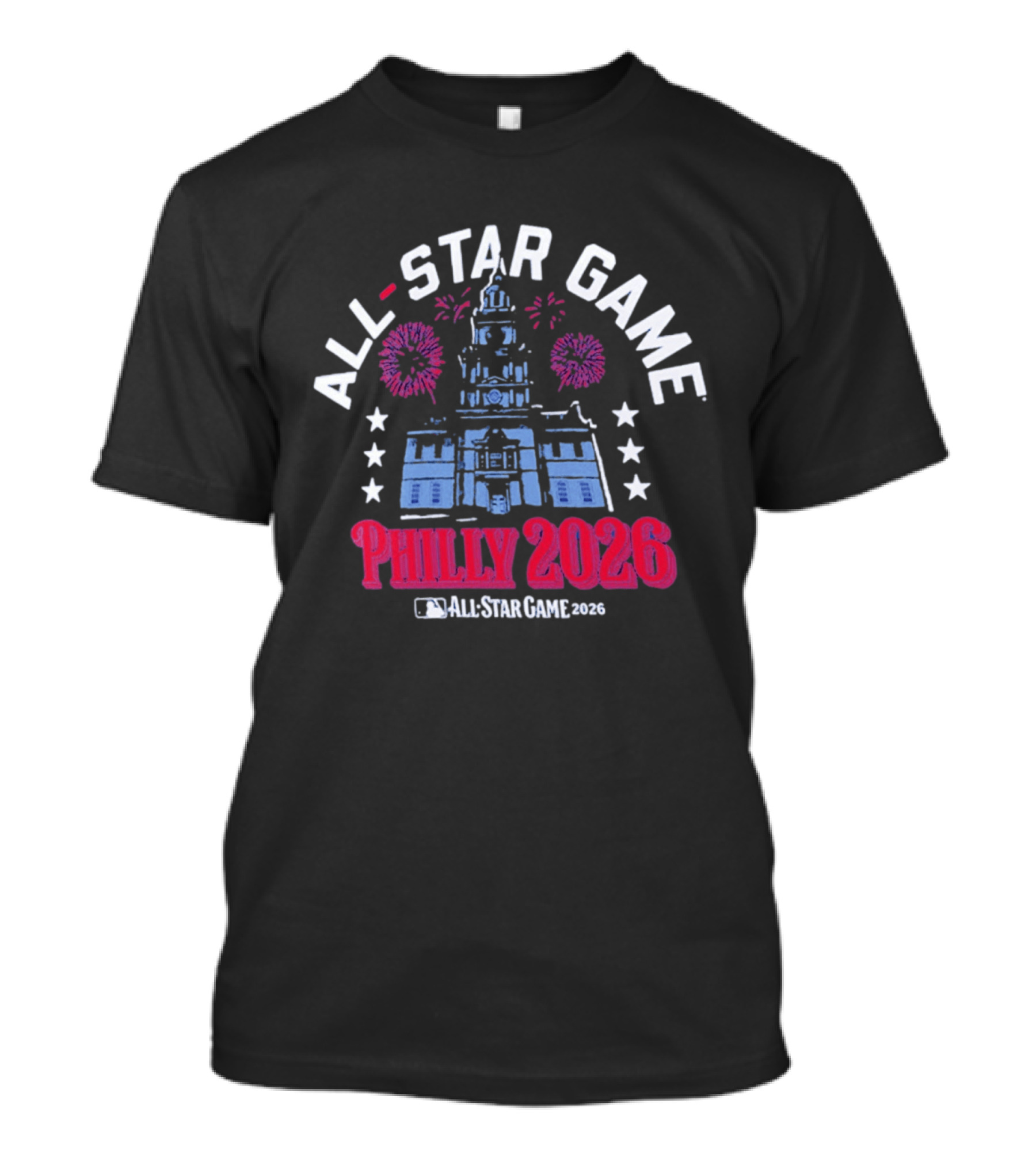 Philly 2026 All Star Game MLB Independence Hall Fireworks Celebration T-Shirt