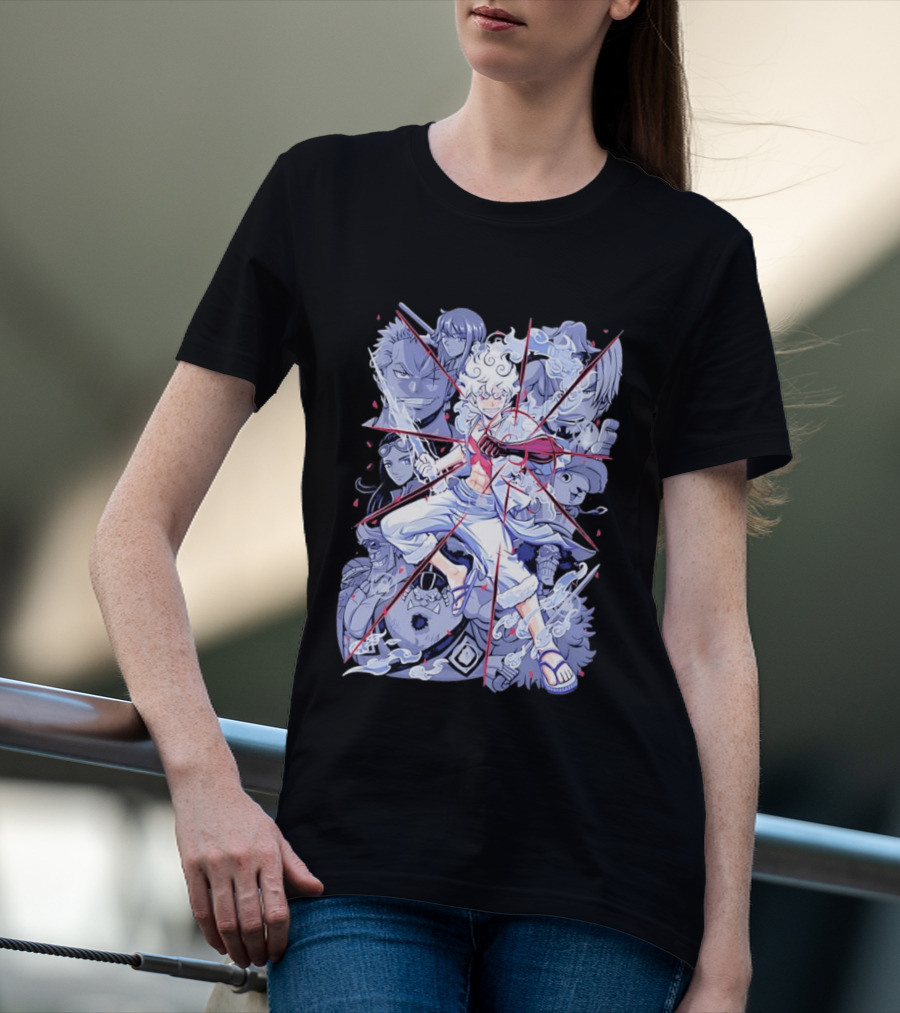 Luffy Gear Fifth Transformation With Crew Fearless Adventure T-Shirt
