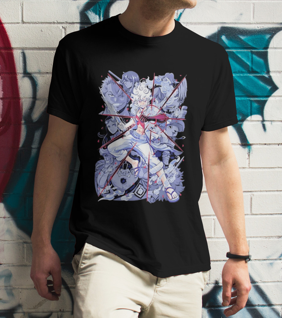 Luffy Gear Fifth Transformation With Crew Fearless Adventure T-Shirt