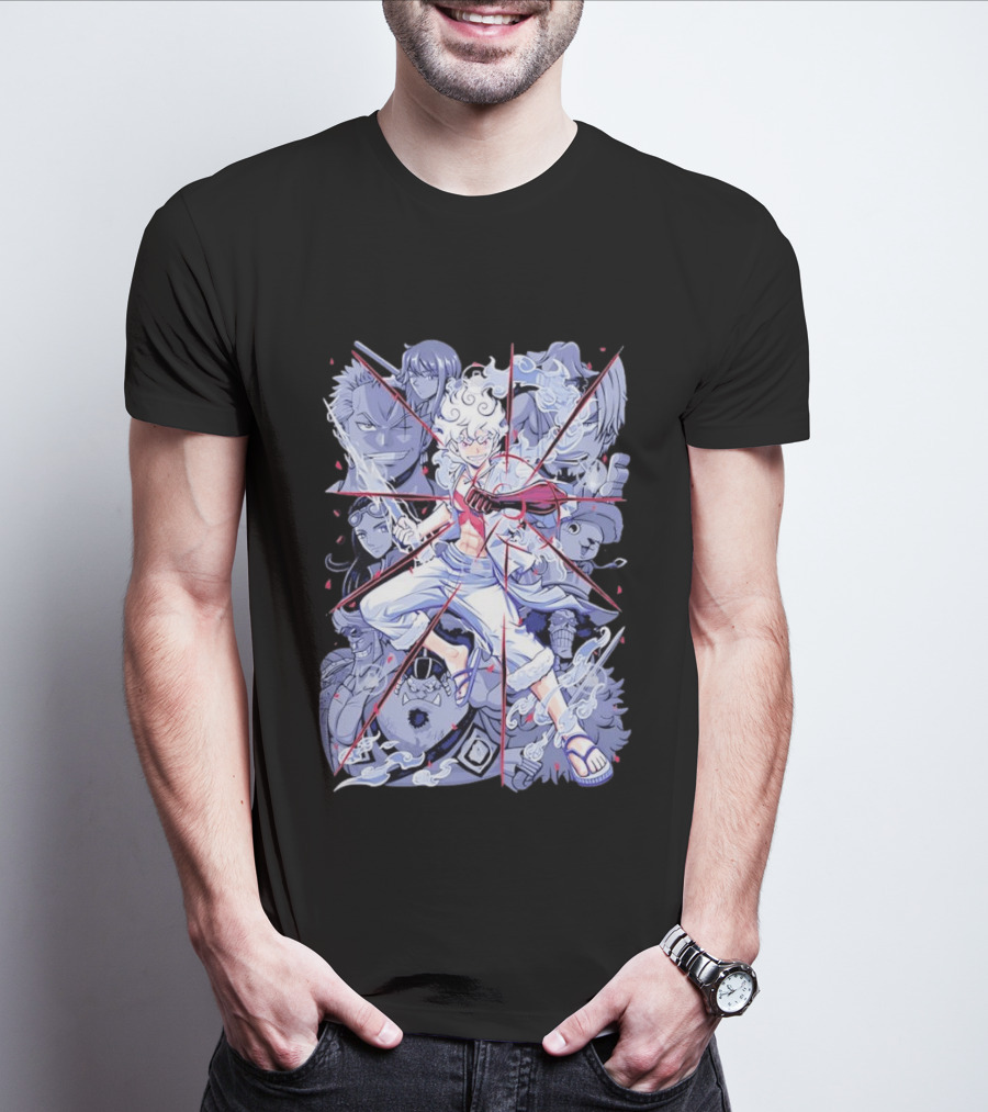 Luffy Gear Fifth Transformation With Crew Fearless Adventure T-Shirt