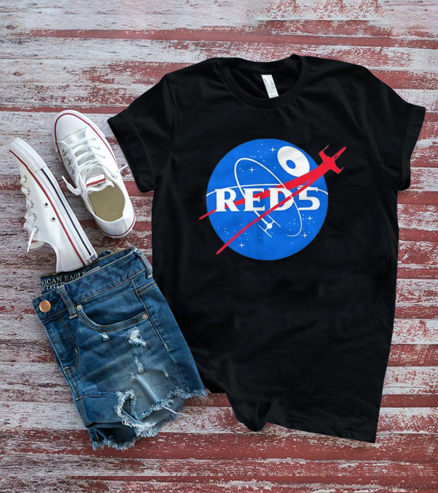 Red 5 NASA Space X Wing Mashup Astronaut Star T-Shirt