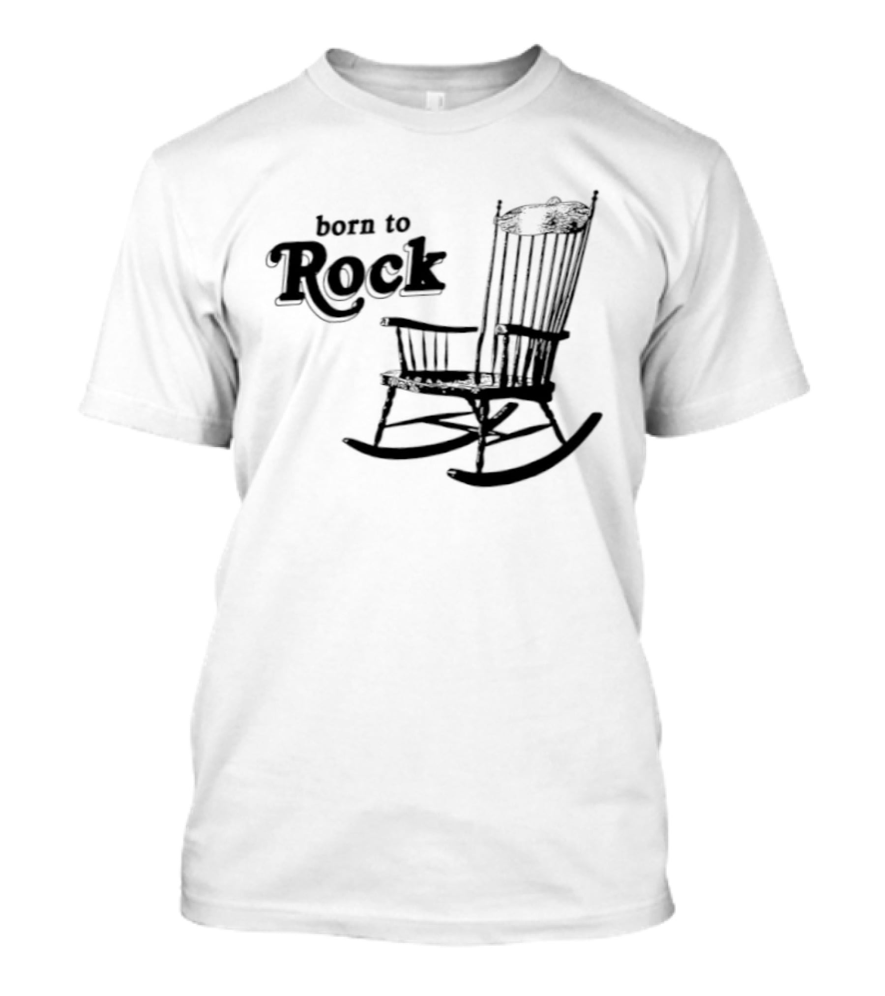 Born To Rock Rocking Chair Pun Music Fun T-Shirt
