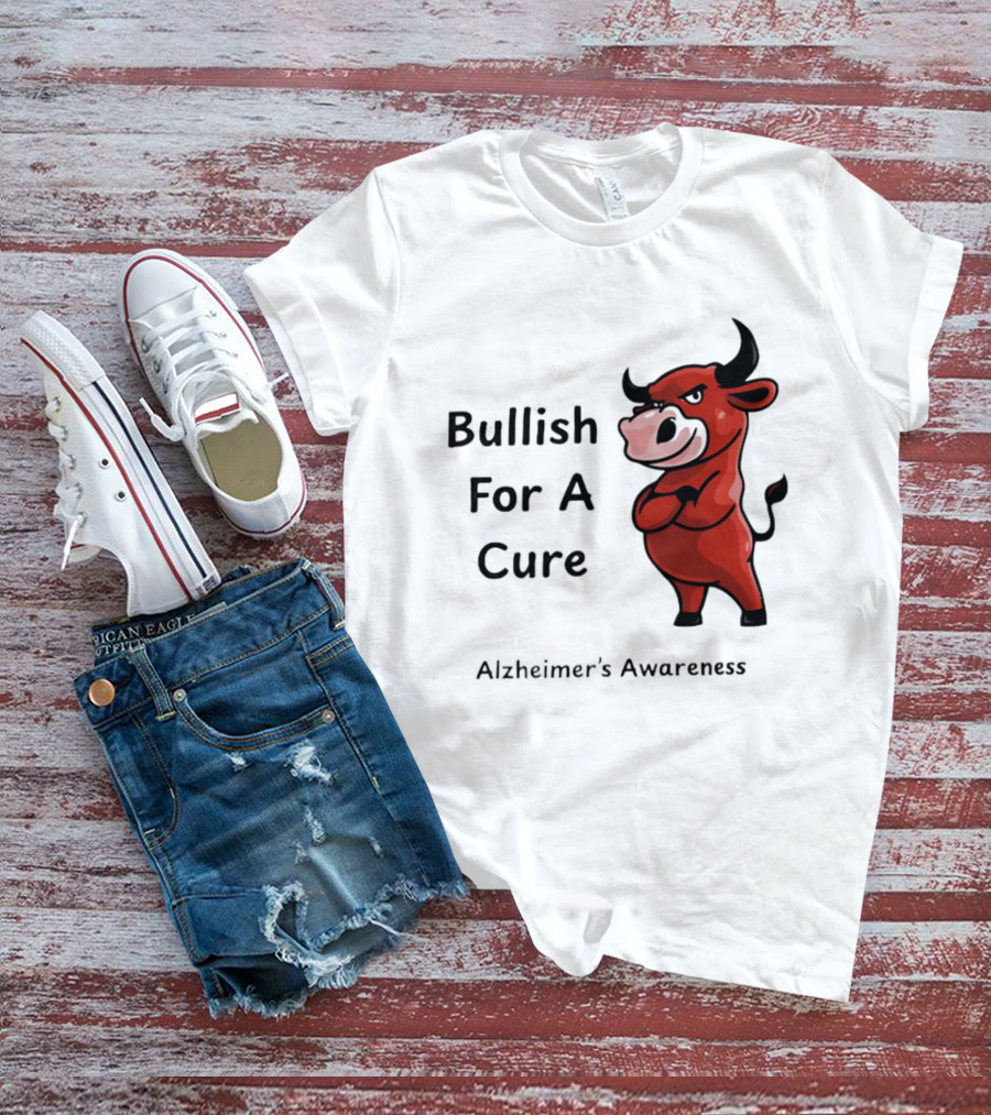 Bullish For A Cure Alzheimer's Awareness Red Bull T-Shirt