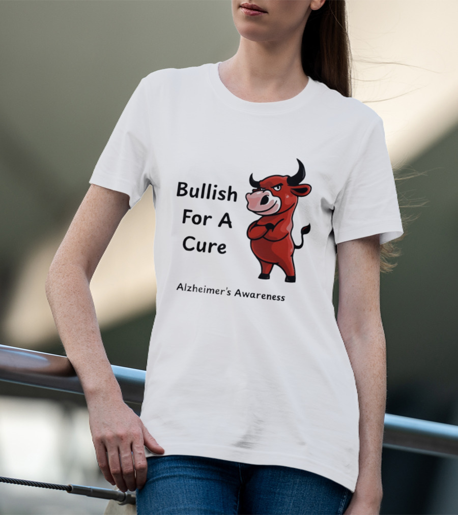 Bullish For A Cure Alzheimer's Awareness Red Bull T-Shirt