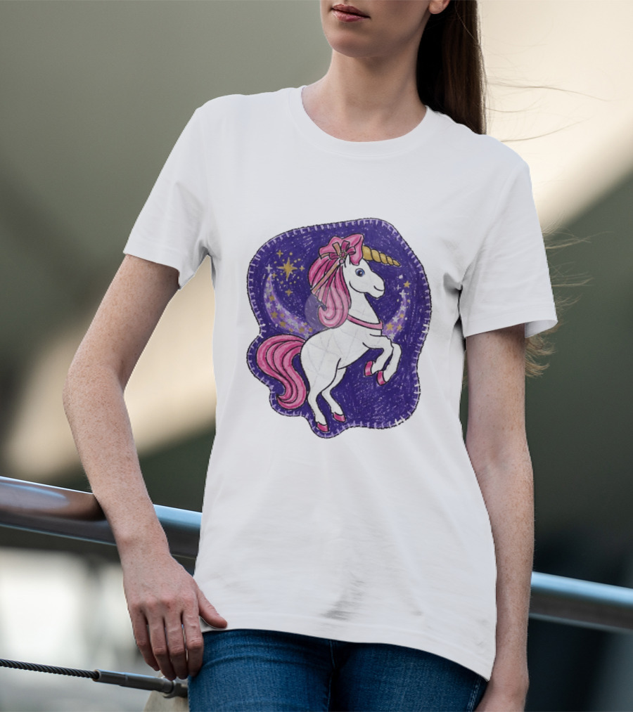 Lizzie Unicorn Dreams Come True Disney Starry Night T-Shirt