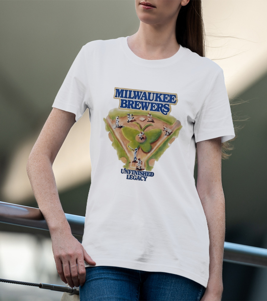 Milwaukee Brewers Unfinished Legacy Baseball Field T-Shirt