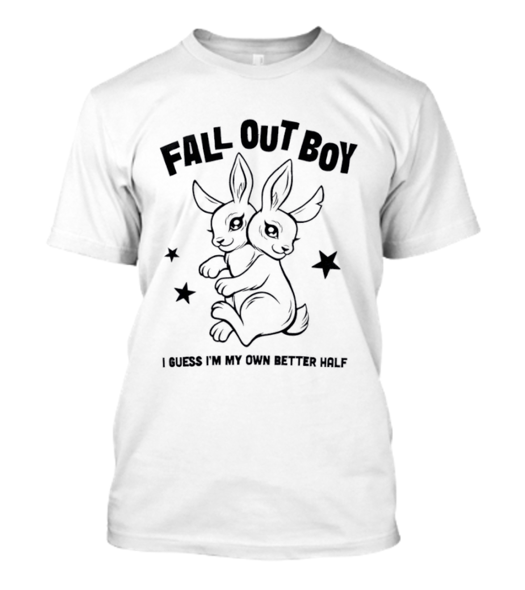 Fall Out Boy I Guess I'm My Own Better Half Two Headed Bunny Stars T-Shirt