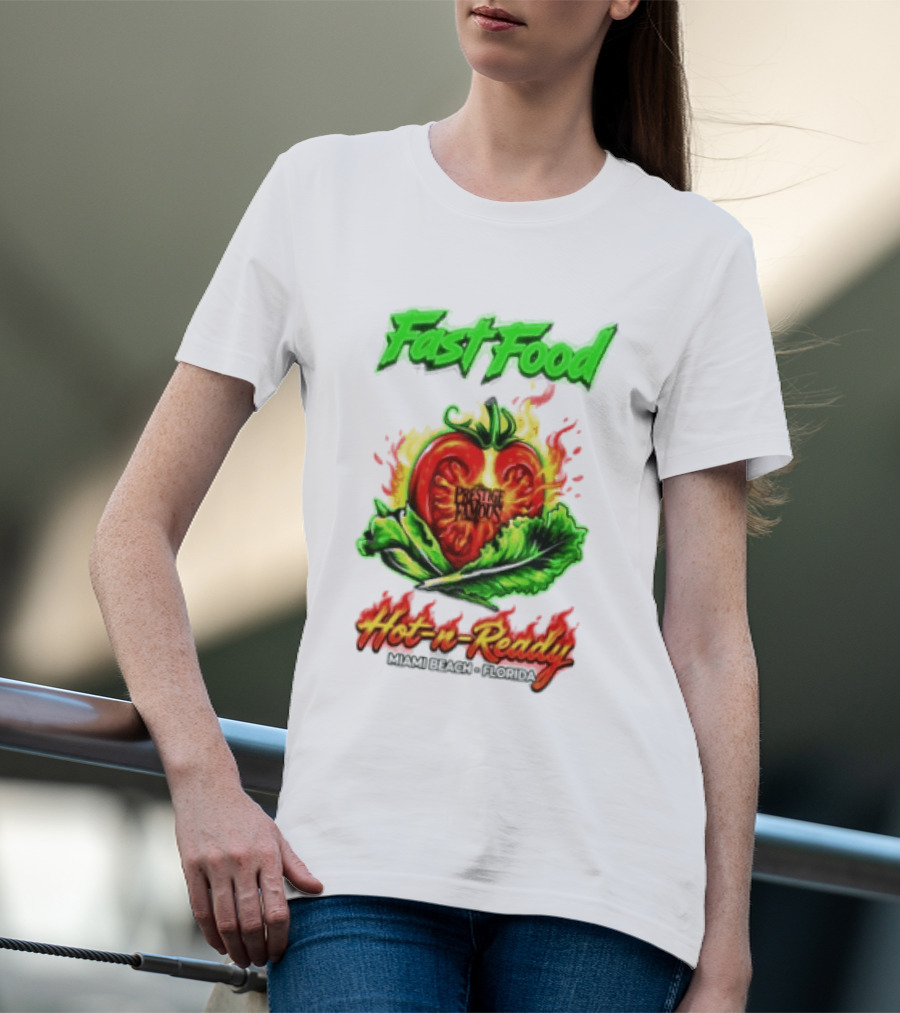 Fast Food Prestige Famous Hot N Ready Miami Beach Florida T-Shirt