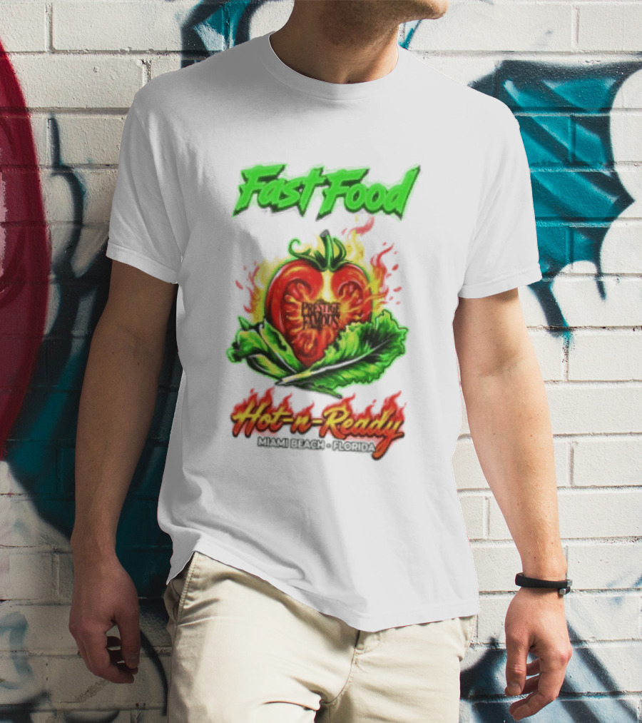 Fast Food Prestige Famous Hot N Ready Miami Beach Florida T-Shirt