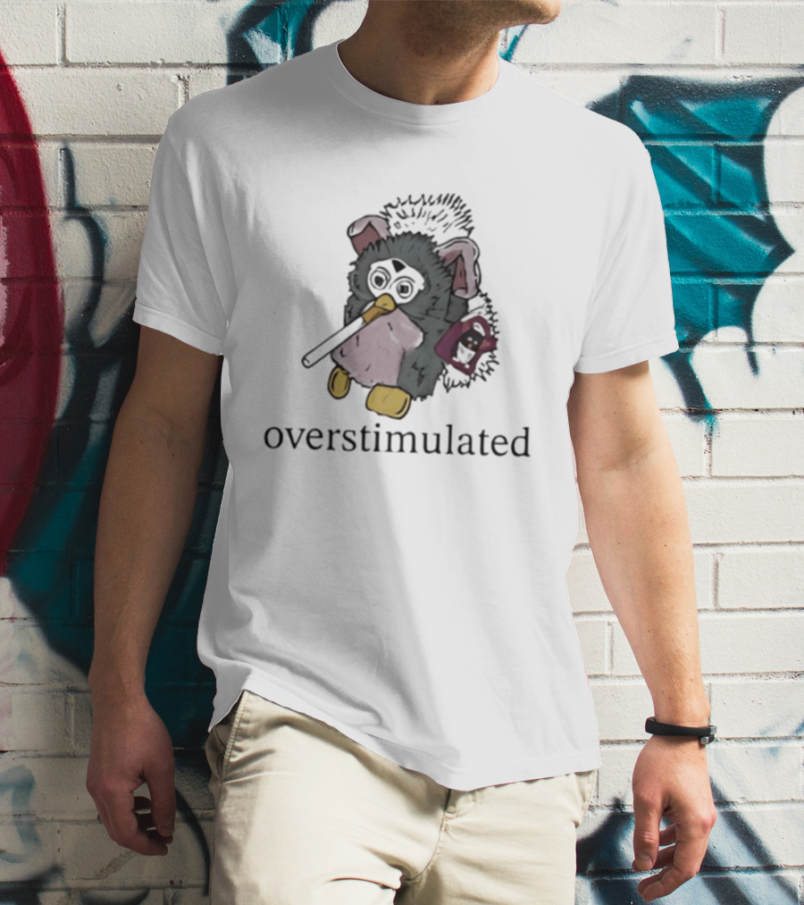 Overstimulated Furby Smoking Y2k Nostalgia Vintage Toy Aesthetic T-Shirt