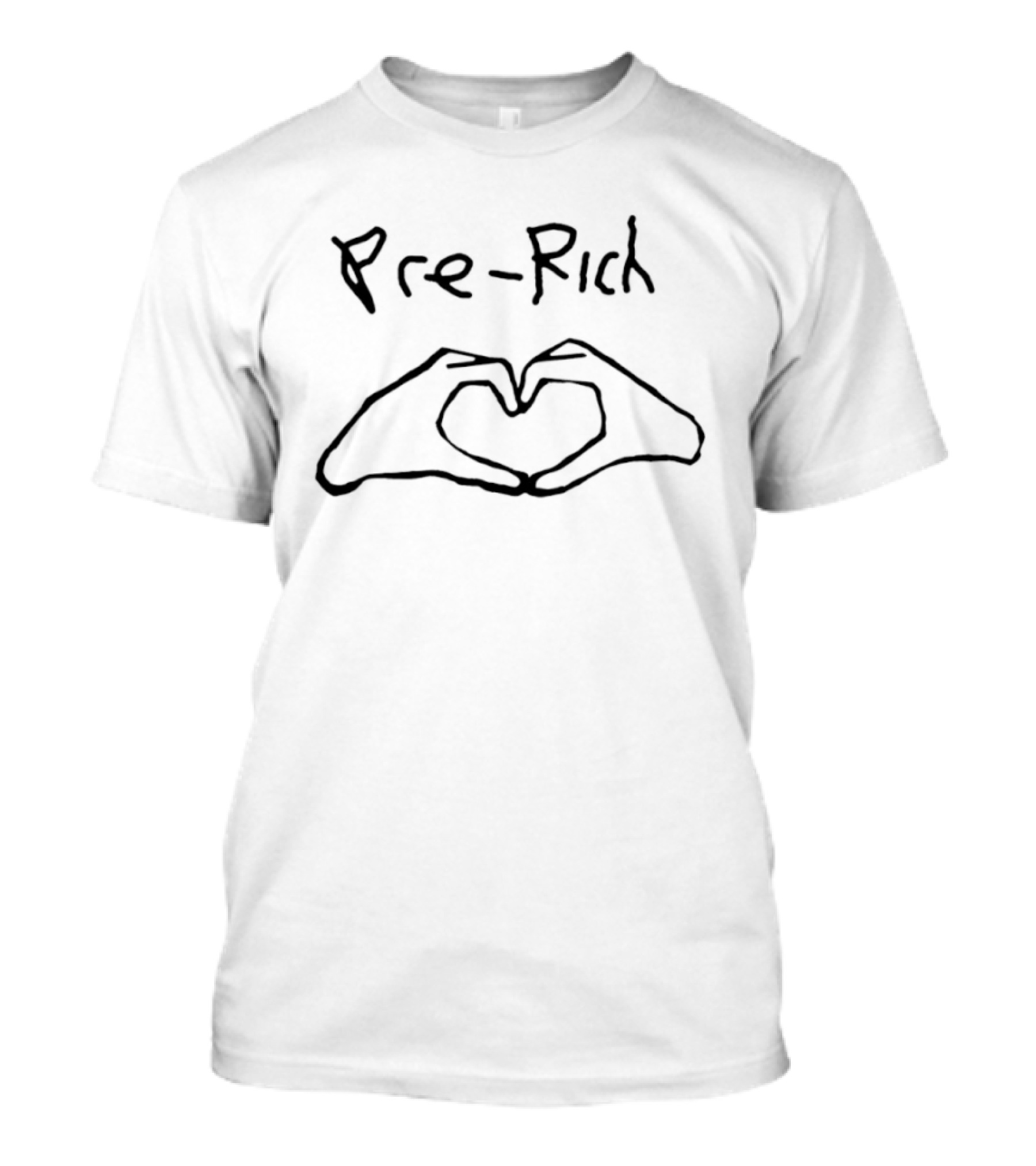 Pre Rich Heart Hands Hand Sign Streetwear Trend T-Shirt