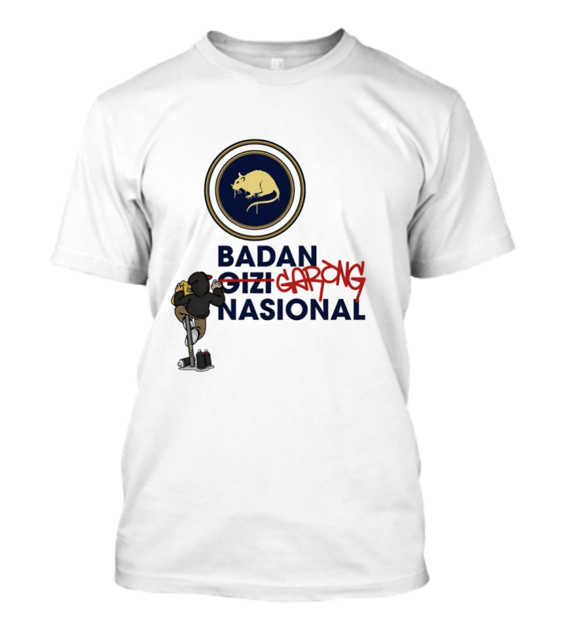Badan Gizi Garong Nasional Indonesia Rat Symbol Satire T-Shirt