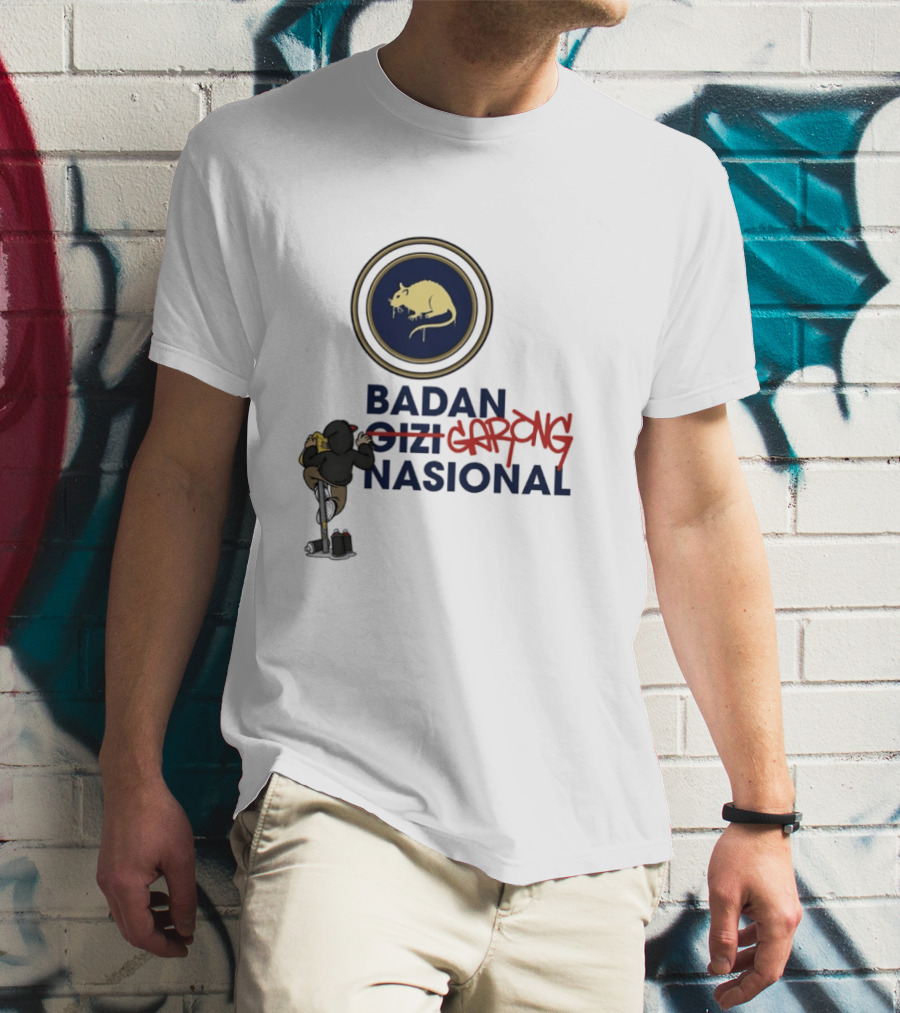 Badan Gizi Garong Nasional Indonesia Rat Symbol Satire T-Shirt