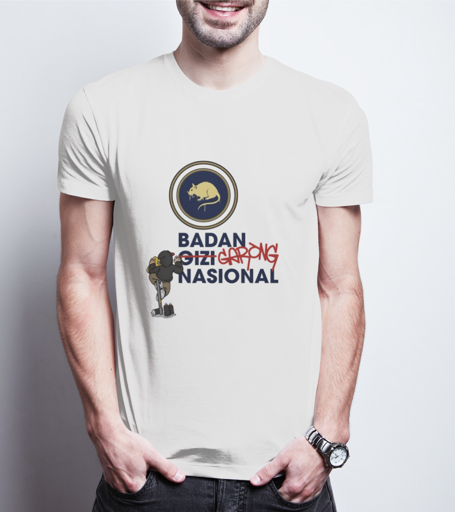 Badan Gizi Garong Nasional Indonesia Rat Symbol Satire T-Shirt