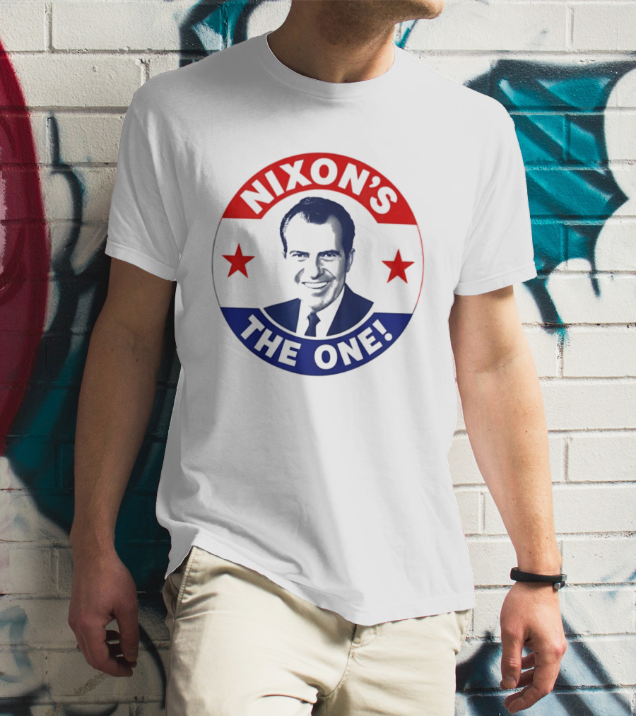 Nixon's The One Richard Nixon US President Campaign Button T-Shirt
