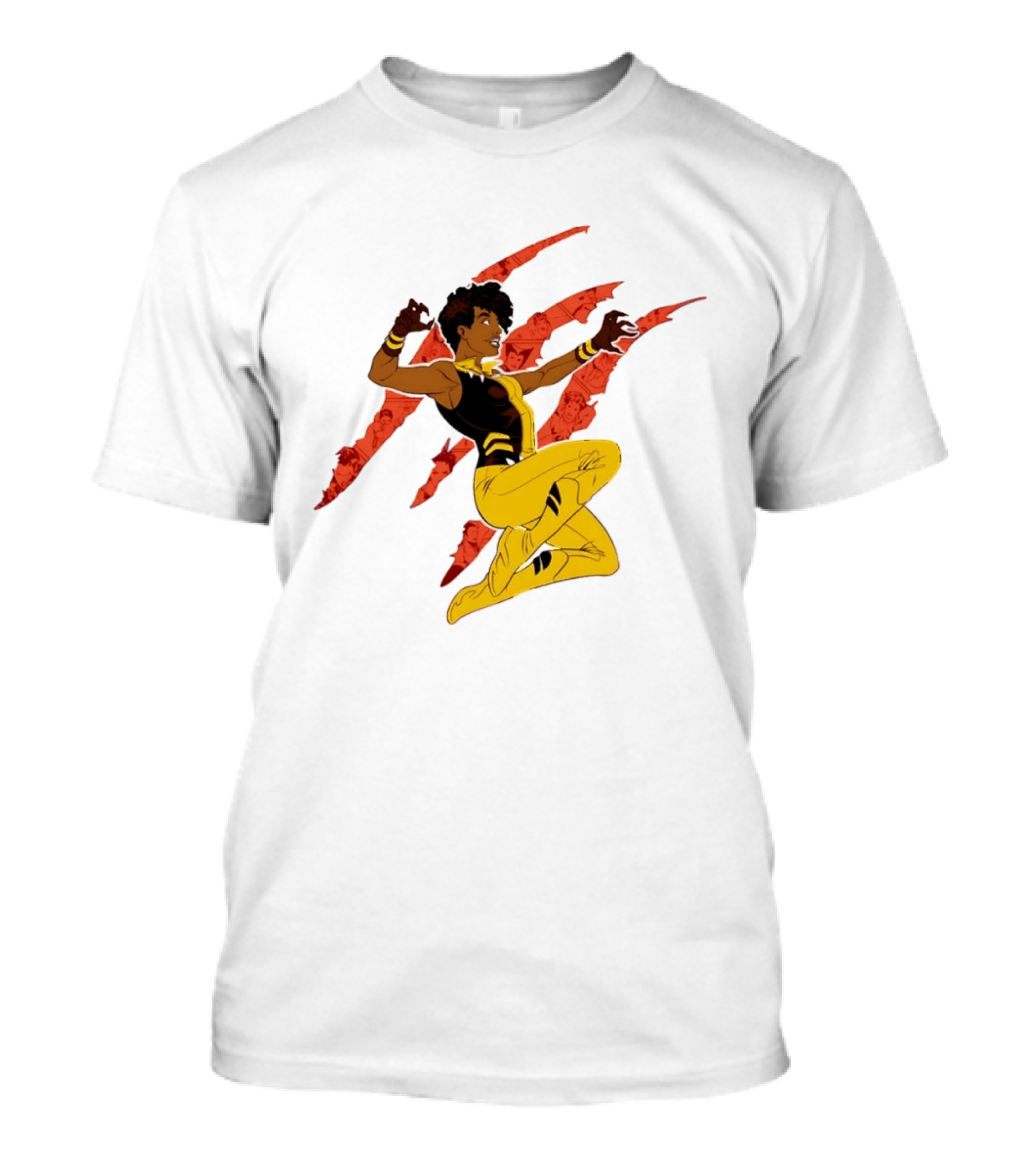 Superhero Vixen DC Comics Heroic Action Scratches T-Shirt