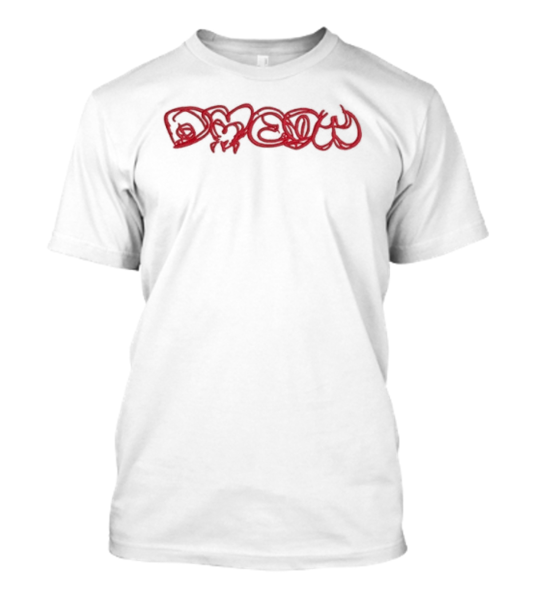 Tntco Scribble Dread Red Bold Handwriting T-Shirt