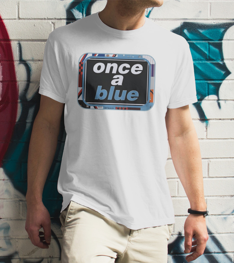 Once A Blue Manchester City FC Premier League Etihad T-Shirt
