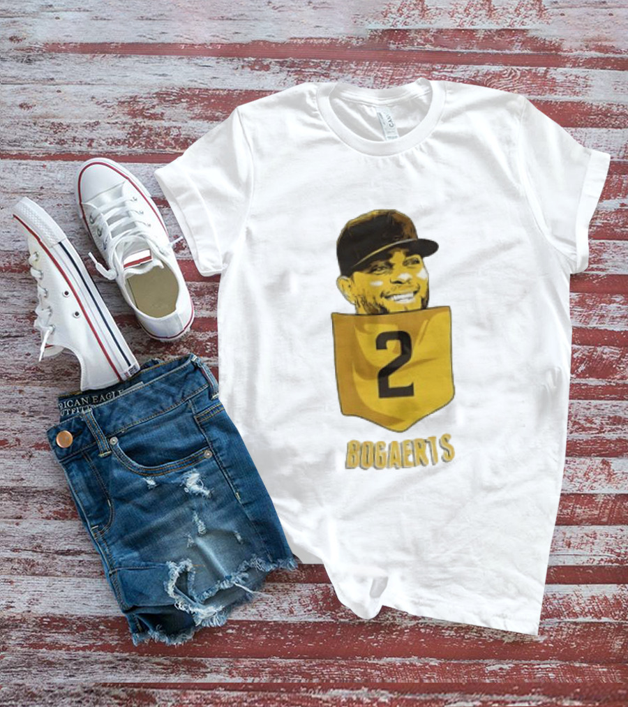 Xander Bogaerts 2 San Diego Padres Baseball MLB Pocket T-Shirt